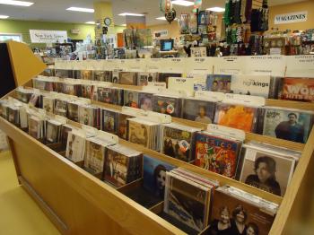 CD's in a music store