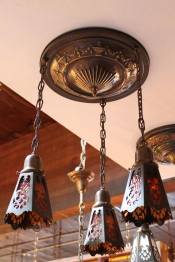 Edwardian Flush-mount with Cut Out Shades (3-Light) |