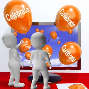 Celebrate Balloons Mean Parties and Celebrations Online