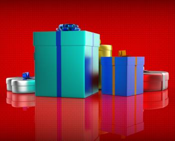 Celebration Giftbox Indicates Joy Giftboxes And Occasion