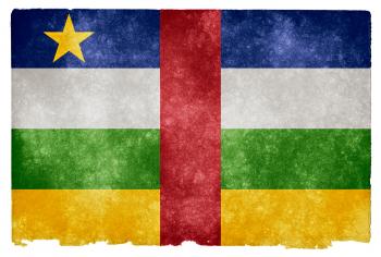 Central African Republic Grunge Flag