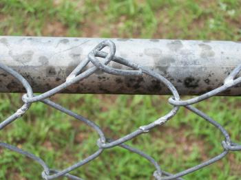 Chain link fence closeup