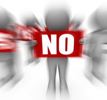 Characters Holding Yes No Signs Displays Advice And Guidance