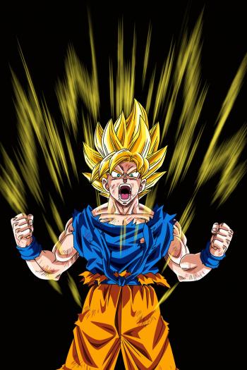 Anime Dragon Ball Z Goku Super Saiyan 2 charging up poster in India ...