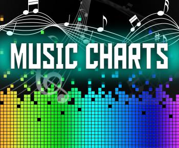Chart Music Represents Sound Track And Charts