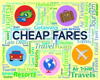 Cheap Fares Represents Sale Discount And Offer