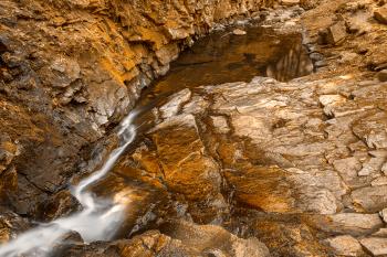 Chesterfield Gorge Stream - Sepia Gold HDR