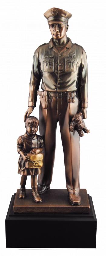 Policeman with Child Statue