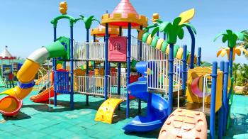 Outdoor Playground Fun for Children - Family Park with Slides ...