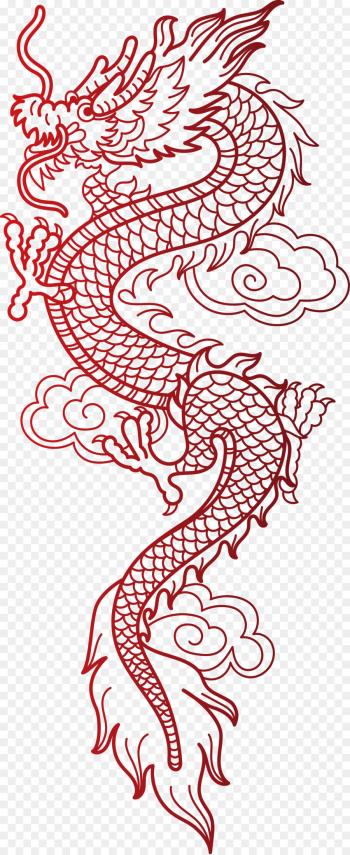 China Chinese dragon Illustration - Hand-painted dragon totem png ...