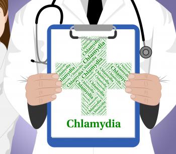 Chlamydia Word Indicates Sexually Transmitted Disease And Vd