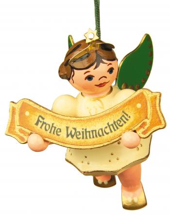 Tree Ornament - Merry Christmas Angel (6 cm/2,5in) by Hubrig Volkskunst