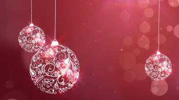 Merry Christmas Background with Ornaments Motion Background ...