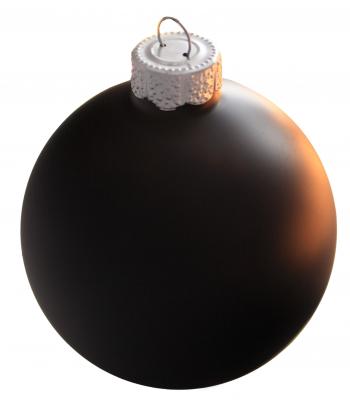 Black Glass Ball Christmas Ornament