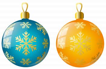 Large Size Transparent Yellow and Blue Christmas Ball Ornaments ...