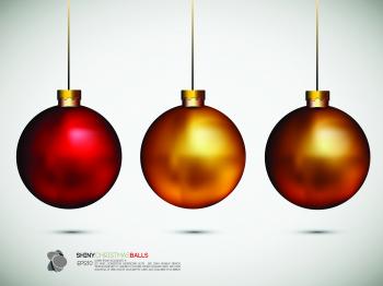 Beautiful christmas ball background 02 vector Free Vector / 4Vector