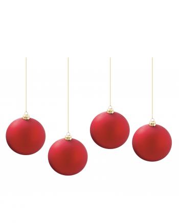 Plain Jane Red Christmas Ball Ornaments | Treetopia