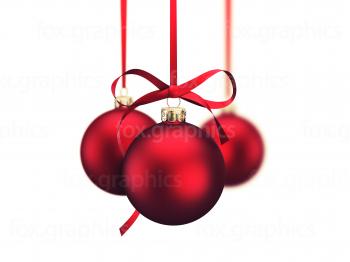 Red Christmas balls - Fox Graphics