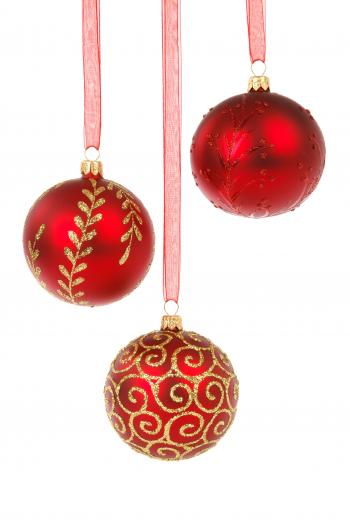 15 Assorted Christmas Ornaments On A White Background Www Christmas ...