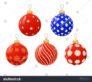 Vector Illustration Color Christmas Balls On Stock Vector 520216708 ...