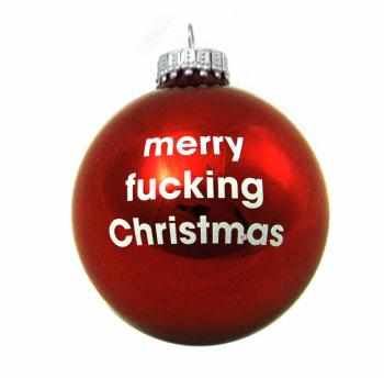 Christmas Bauble - Merry Fucking Christmas | Pink Cat Shop