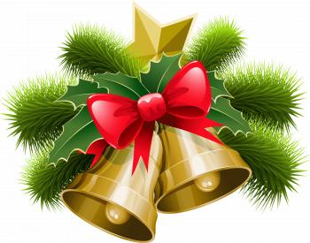 Large Transparent Christmas Bells with Bow PNG Clipart | Gallery ...