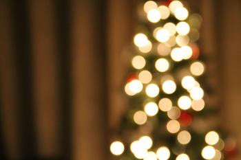 Free Stock Photo of Christmas Tree Lights Bokeh