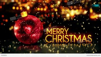Red Gold Merry Christmas Bokeh Beautiful 3D Red Ba Stock Animation ...