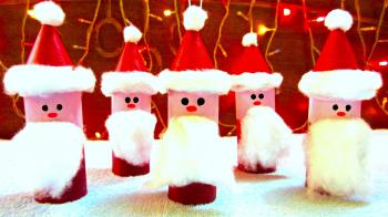 Toilet Paper Roll Santa Claus Ornaments | How to Make Christmas ...