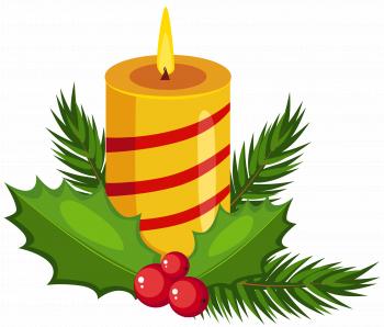 Christmas Holly Candle Transparent PNG Clip Art Image | Gallery ...