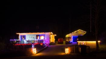 Christmas lights on the way to Sandvik 1