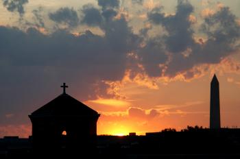 File:Washington Monument and church tower at sunset.jpg - Wikimedia ...
