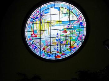 Church Decorated Glass
