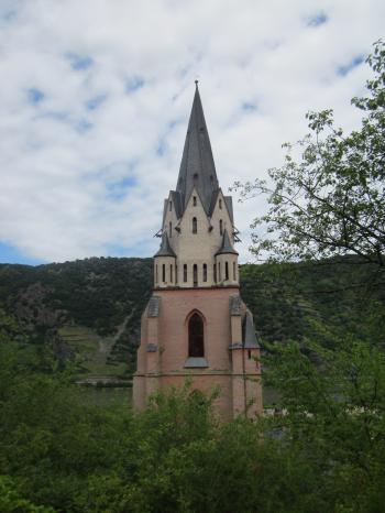 Church tower in Oberwesel, Germany