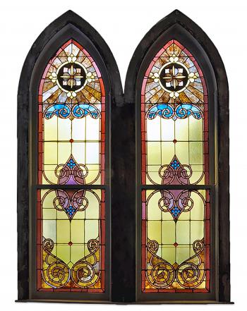 ARCHED CHURCH WINDOW - Victorian Window - Dering Hall
