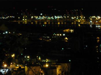 City from hillside near Missy's place at night 3