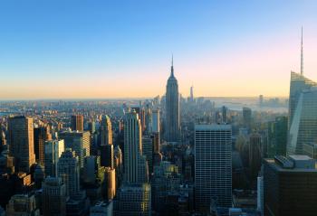 New York Cityscape: Empire State vs. Top of the Rock | Green and ...