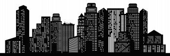 Cityscape Silhouette Clip Art PNG Image | Gallery Yopriceville ...