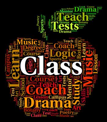 Class Word Indicates Classrooms Text And Education