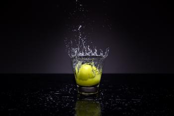 Clear Shot Glass With Tennis Ball