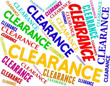 Clearance Word Indicates Promotional Closeout And Offers