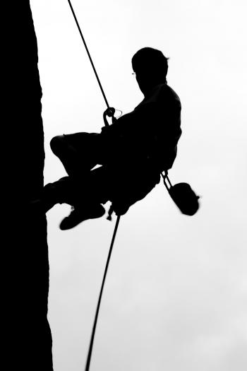 Climber on Rapel