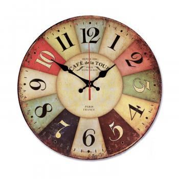 Amazon.com: NALAKUVARA 12 Inch Retro Wooden Wall Clock Farmhouse ...