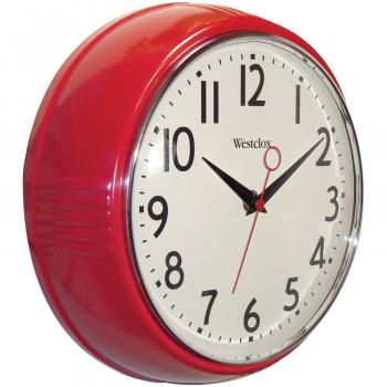Amazon.com: Westclox 32042R Retro 1950 Kitchen Wall Clock, 9.5-Inch ...