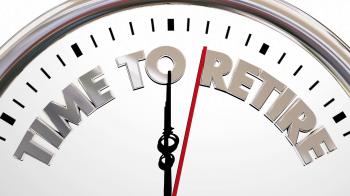 Time to Retire Clock Stop End Working Words 3d Animation Motion ...