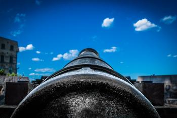 Close-up of Photo of A Cannon