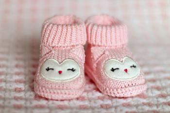 Close-up of Pink Baby Booties