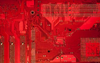 Close up of the RED circuit board