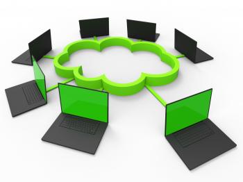 Cloud Computing Indicates Computer Network And Communicate