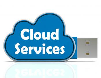 Cloud Services Memory Stick Shows Internet File Backup And Sharing